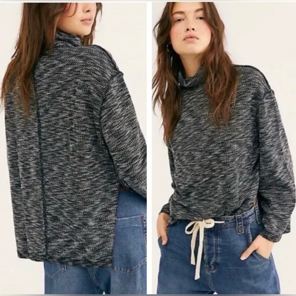 NWT Free People Sunny Days Night Star Combo Turtleneck Sweater S
